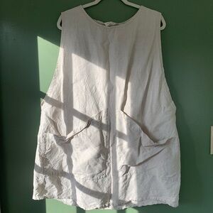 Elizabeth Suzann Harper apron in flax linen - OS